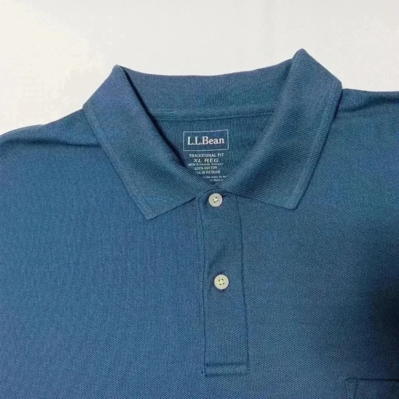 LlBean Short Sleeve  polo. Men's XL Reg. - Picture 6 of 6